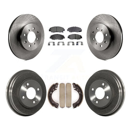 Rotors de frein à disque avant et arrière, plaquettes en céramique et Kit de batterie pour Honda Civic 