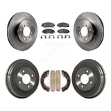 Rotors de frein à disque avant et arrière, plaquettes en céramique et Kit de batterie pour Honda Civic 
