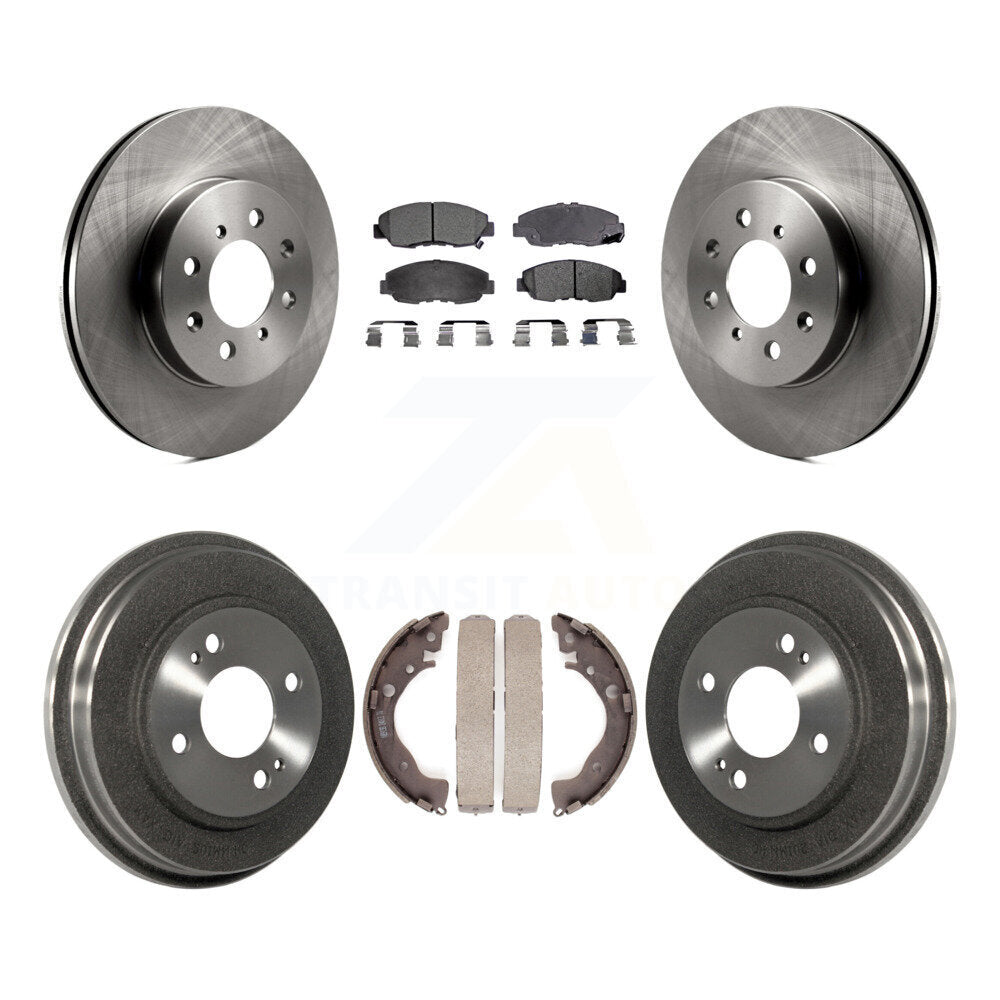 Rotors de frein à disque avant et arrière, tampons en céramique et Kit de tambour pour Honda Insight 