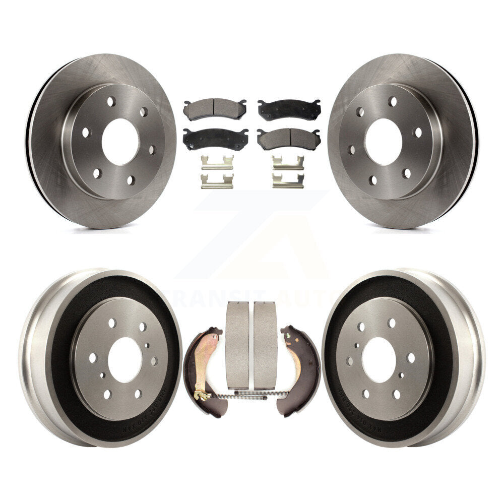 Front Rear Brake Rotor Ceramic Pad And Drum Kit For Chevrolet Silverado 1500 GMC