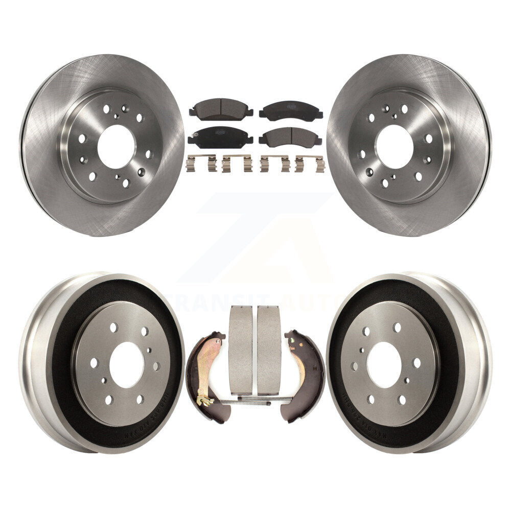 Front Rear Brake Rotor Ceramic Pad And Drum Kit For Chevrolet Silverado 1500 GMC