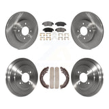 Rotors de frein à disque avant et arrière, plaquettes en céramique et Kit de batterie pour Honda Fit 2015 – 2020 