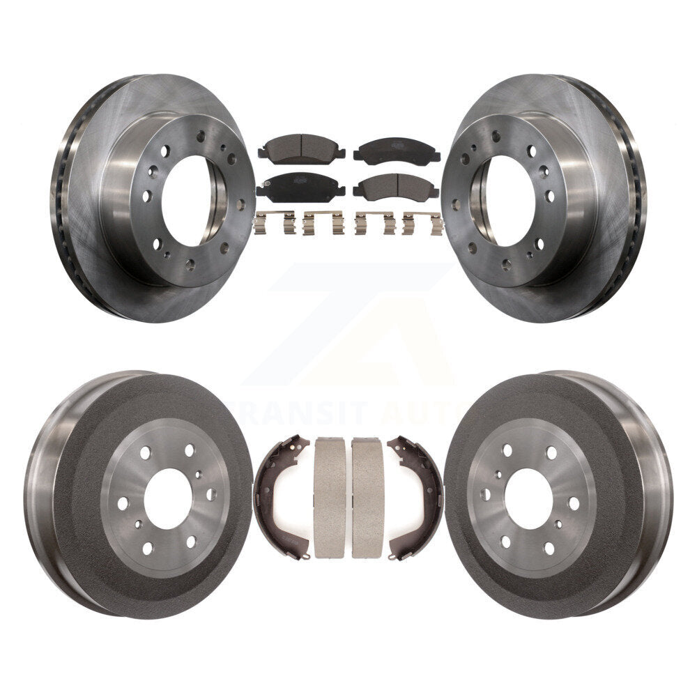 Front Rear Brake Rotors Ceramic Pad Drum Kit For Chevrolet Silverado 1500 Hybrid