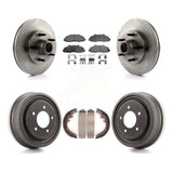 Front Rear Disc Brake Rotor Hub Assembly Ceramic Pad And Drum Kit For Ford F-150