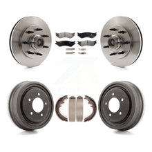 Charger l'image dans la galerie, Front Rear Disc Brake Rotor Hub Ceramic Pad And Drum Kit For 1999 Ford F-150 RWD