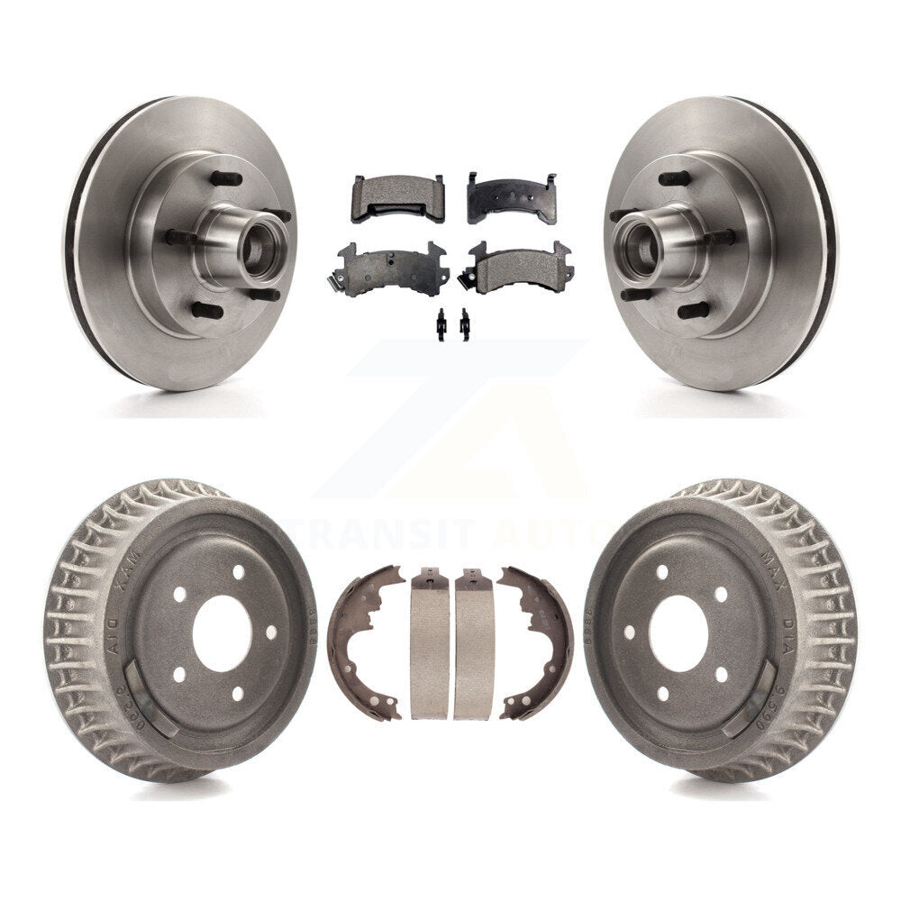 Front Rear Brake Rotor Ceramic Pad & Drum Kit For Chevrolet S10 GMC Sonoma Jimmy