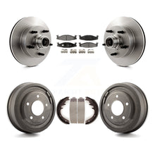 Charger l&#39;image dans la galerie, Front Rear Brake Rotors Ceramic Pad Drum Kit For Ford E-150 Econoline Club Wagon