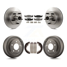 Charger l'image dans la galerie, Front Rear Brake Rotors Ceramic Pad Drum Kit For Ford E-150 Econoline Club Wagon