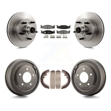 Charger l&#39;image dans la galerie, Front Rear Brake Rotors Ceramic Pad Drum Kit For Ford E-150 Econoline Club Wagon