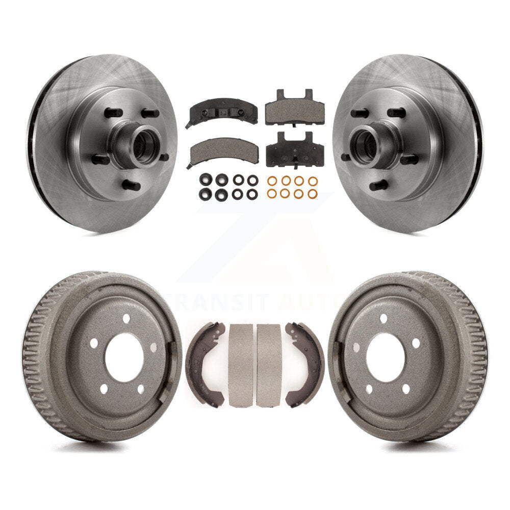 Front Rear Disc Brake Rotors Hub Assembly Ceramic Pad And Drum Kit For GMC Yukon