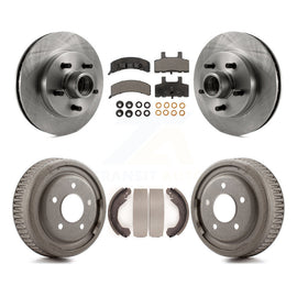 Front Rear Disc Brake Rotors Hub Assembly Ceramic Pad And Drum Kit For GMC Yukon