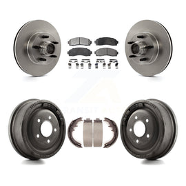 [Front+Rear] 2006-2009 Ford Ranger RWD Premium OE Brake Rotor Drum Kit & Ceramic Pads For Max Braking