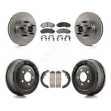 [Front+Rear] 2006-2009 Ford Ranger RWD Premium OE Brake Rotor Drum Kit & Ceramic Pads For Max Braking