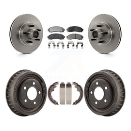 [Front+Rear] 2006-2009 Ford Ranger RWD Premium OE Brake Rotor Drum Kit & Ceramic Pads For Max Braking