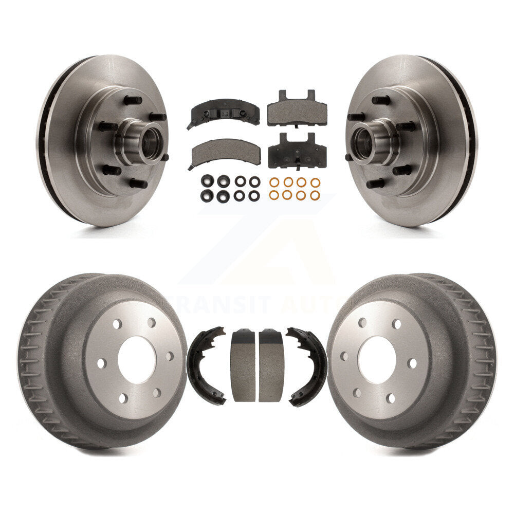 Front Rear Disc Brake Rotor Hub Ceramic Pad And Drum Kit For C2500 Chevrolet GMC