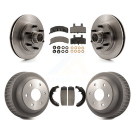 Front Rear Disc Brake Rotor Hub Ceramic Pad And Drum Kit For C2500 Chevrolet GMC