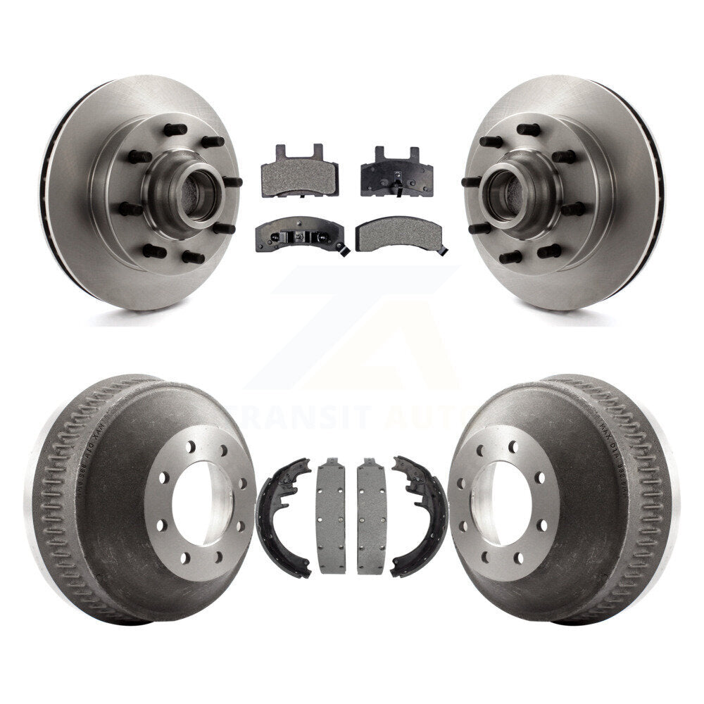 Front Rear Brake Rotor Ceramic Pad & Drum Kit For Chevrolet C2500 C1500 Suburban