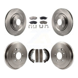 Front Rear Brake Rotor Ceramic Pad Drum Kit For 17-19 Nissan Sentra Turbocharged