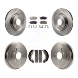 Front Rear Brake Rotor Ceramic Pad Drum Kit For 17-19 Nissan Sentra Turbocharged