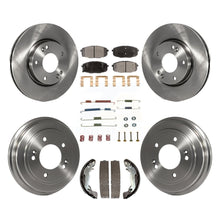 Load image into Gallery viewer, Front Rear Brake Rotor Ceramic Pad Drum Kit (7Pc) For 09 Hyundai Elantra Touring