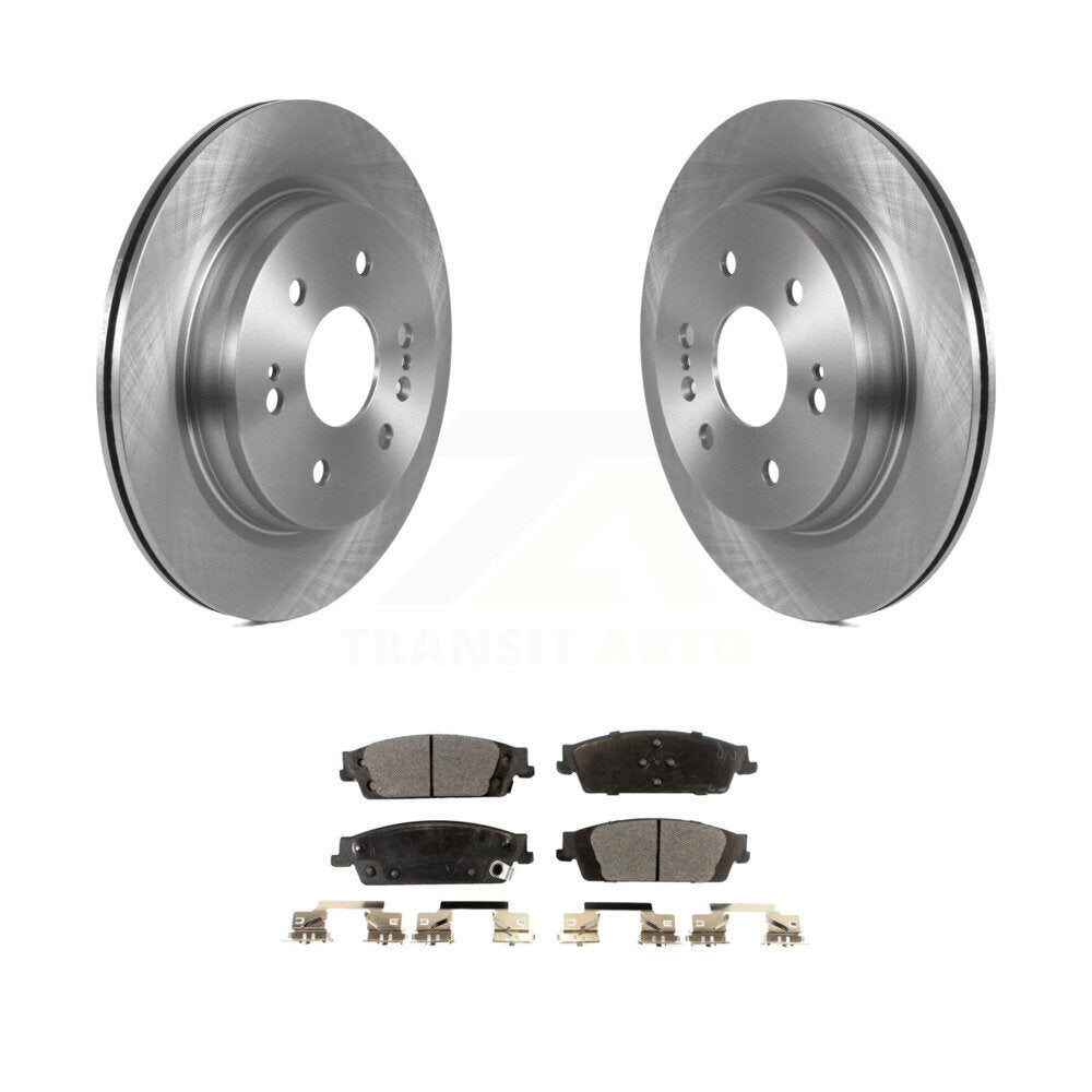 Rear Disc Brake Rotor Ceramic Pad Kit For Chevrolet Silverado 1500 LD GMC Sierra