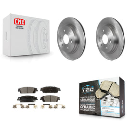 Rear Disc Brake Rotor Ceramic Pad Kit For Chevrolet Silverado 1500 LD GMC Sierra