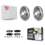 Rear Disc Brake Rotor Ceramic Pad Kit For Chevrolet Silverado 1500 LD GMC Sierra