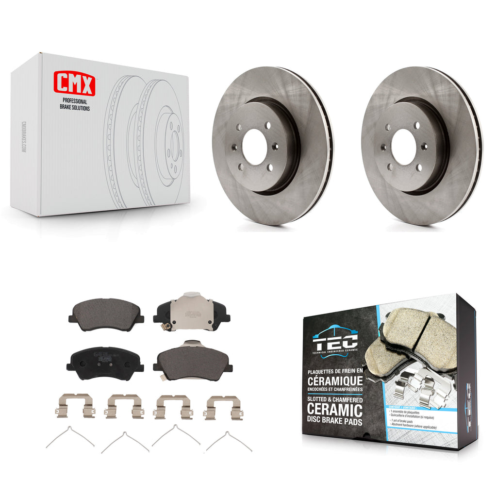 Front Disc Brake Rotors And Ceramic Pads Kit For Hyundai Accent Kia Rio