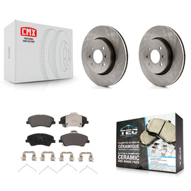 Front Disc Brake Rotors And Ceramic Pads Kit For Hyundai Accent Kia Rio
