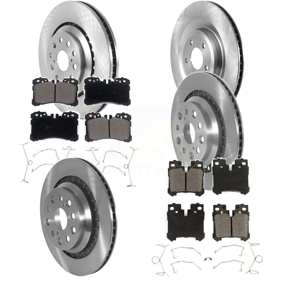 Front Rear Disc Brake Rotors And Ceramic Pads Kit (6Pc) For Lexus LS460 LS600h