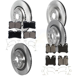 Front Rear Disc Brake Rotors And Ceramic Pads Kit (6Pc) For Lexus LS460 LS600h
