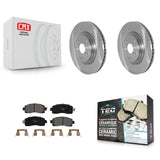Front Brake Rotors Ceramic Pad Kit For Subaru Forester With 316mm Diameter Rotor