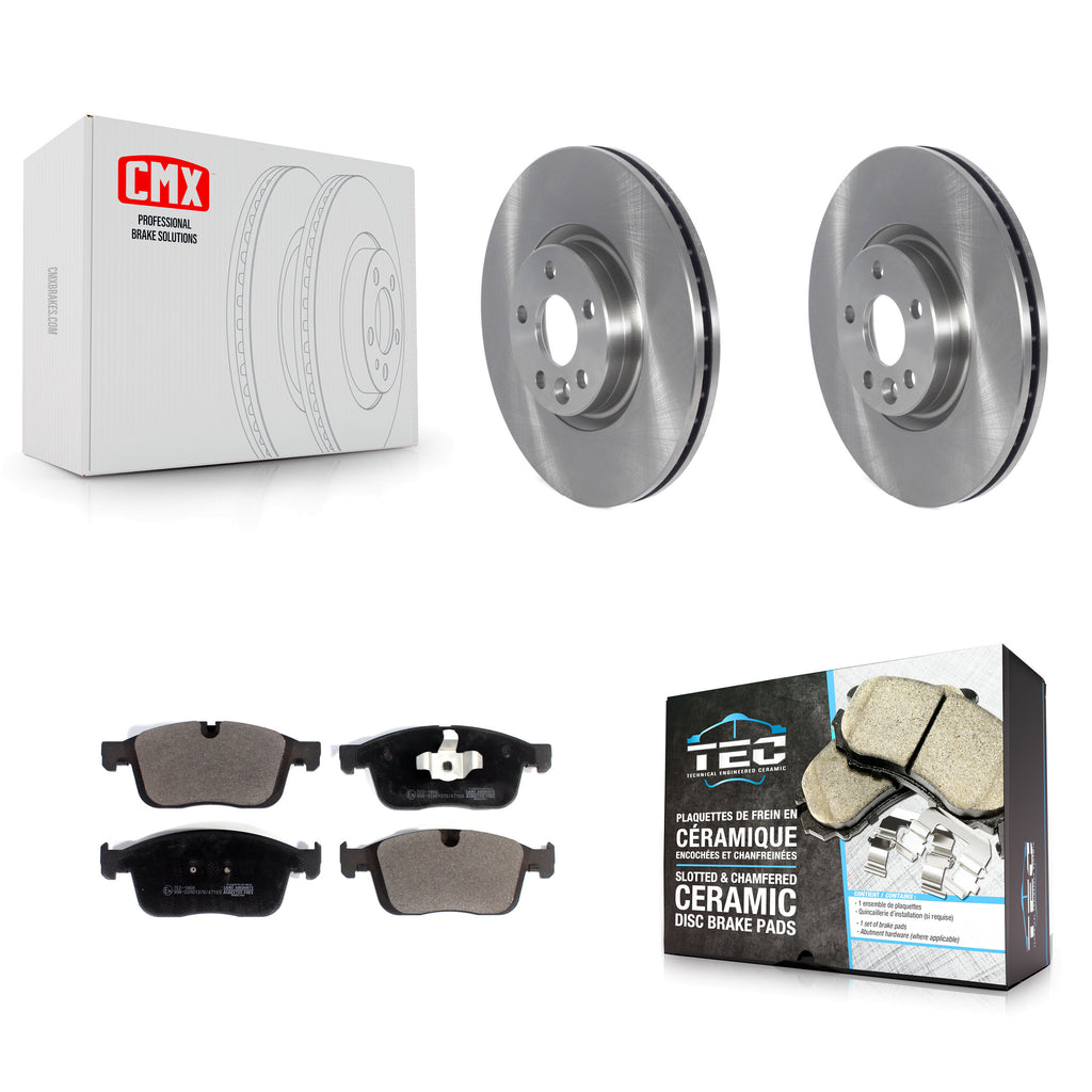 Front Disc Brake Rotors And Ceramic Pads Kit For Volvo XC60