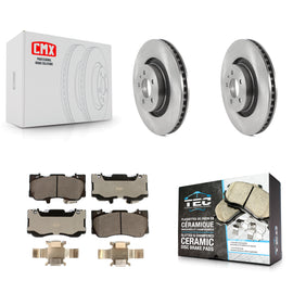 Front Disc Brake Rotors And Ceramic Pads Kit For Ford Mustang