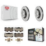 Front Disc Brake Rotors And Ceramic Pads Kit For Ford Mustang