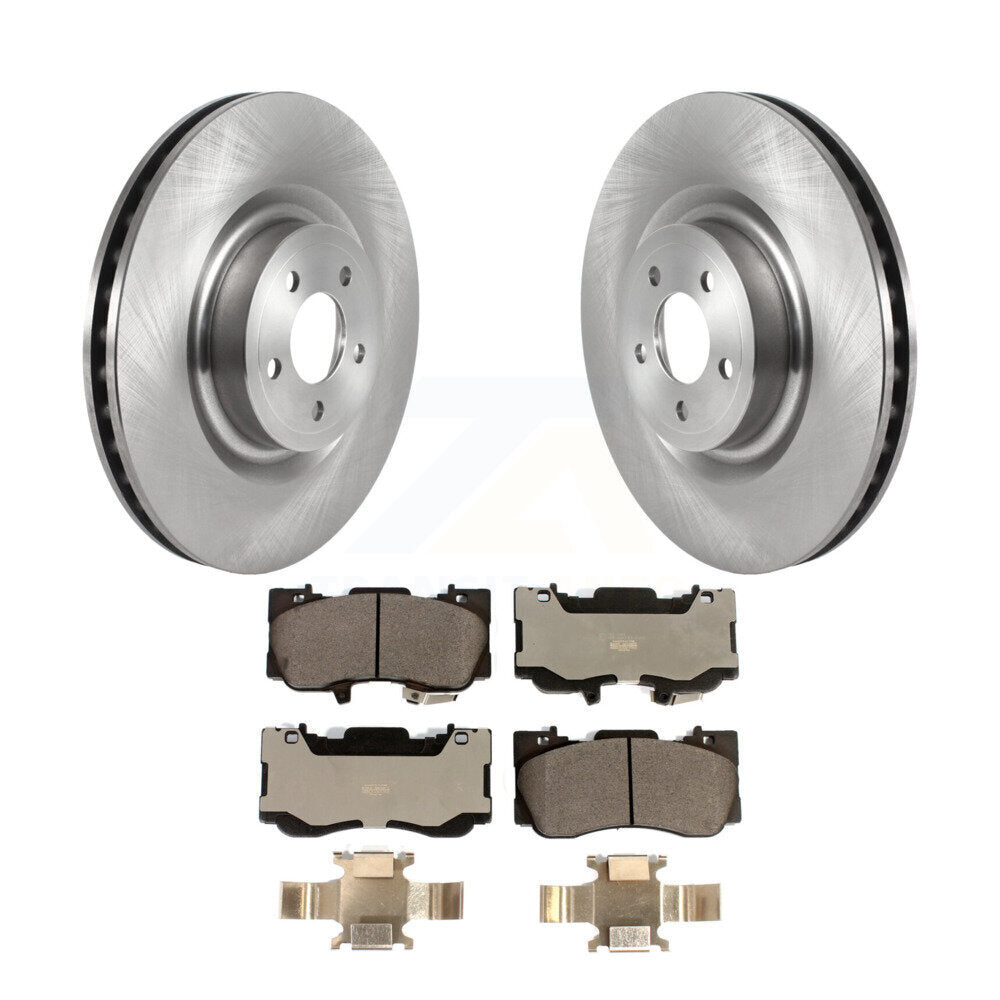 Front Disc Brake Rotors And Ceramic Pads Kit For Ford Mustang