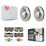 Front Disc Brake Rotors And Ceramic Pads Kit For Ford Mustang