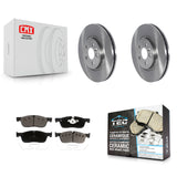 Front Disc Brake Rotors Ceramic Pad Kit For Jaguar F-Pace Land Rover Range Velar