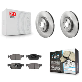 Front Disc Brake Rotors And Ceramic Pads Kit For Ford Transit Connect