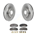 Front Disc Brake Rotors And Ceramic Pads Kit For Jeep Wrangler