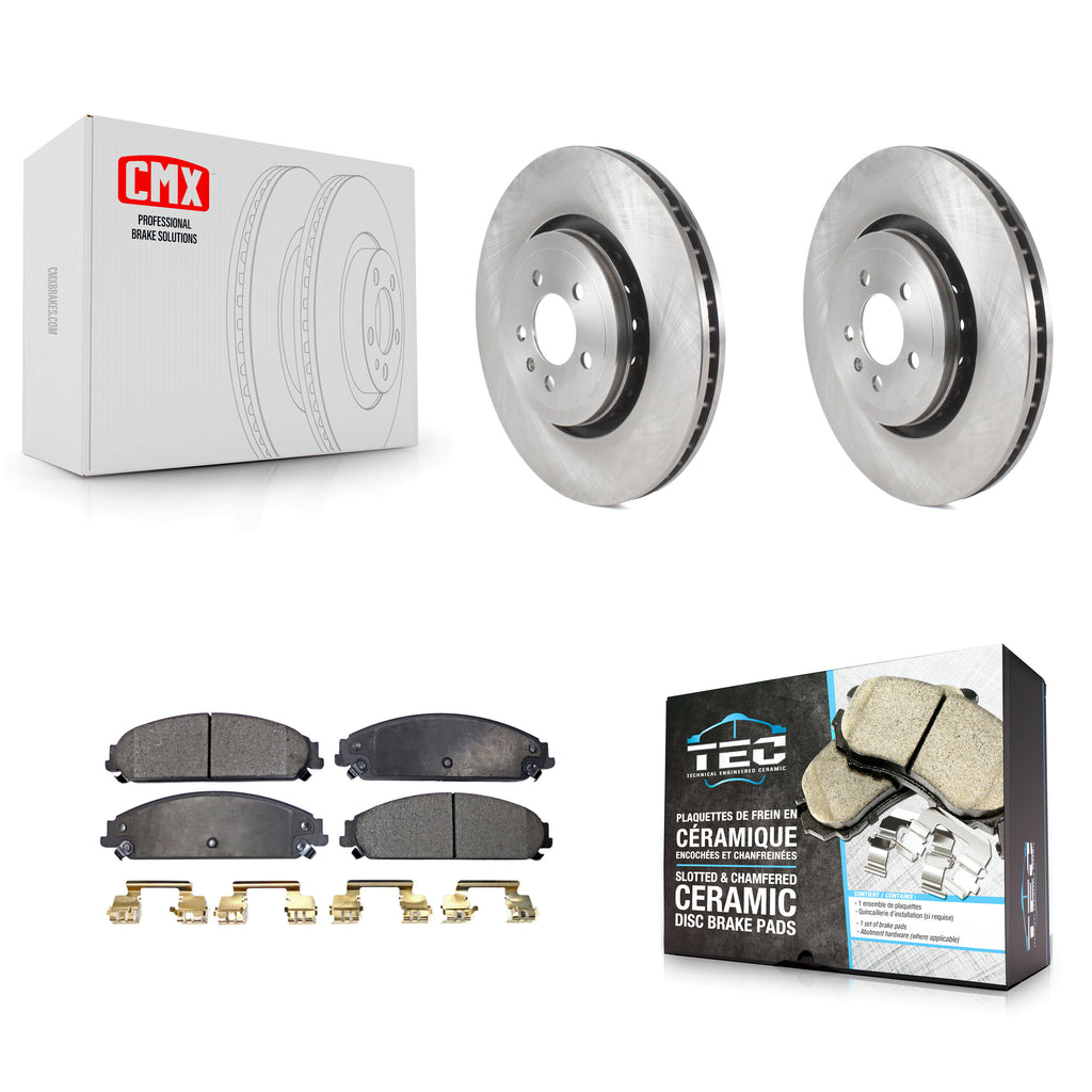 Front Brake Rotors & Ceramic Pad Kit For Dodge Charger With 355mm Diameter Rotor