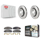 Front Brake Rotors & Ceramic Pad Kit For Dodge Charger With 355mm Diameter Rotor