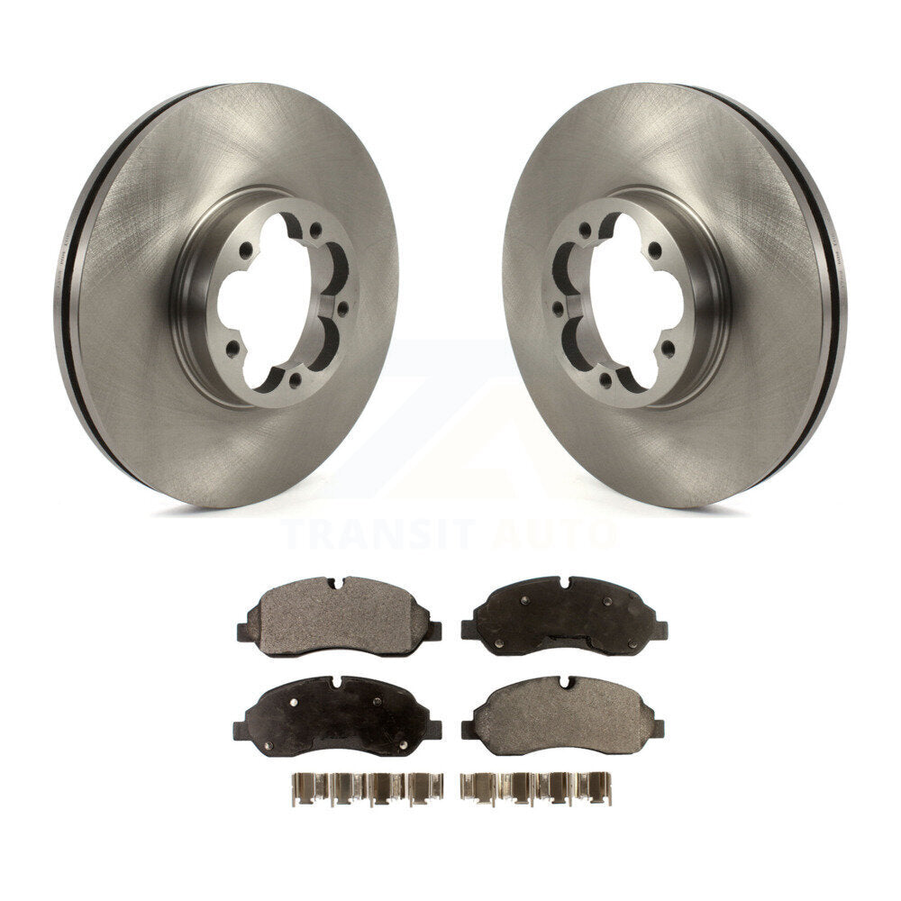 Front Disc Brake Rotors And Ceramic Pads Kit For Ford Transit-350 HD