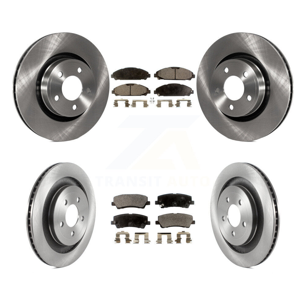 Front Rear Disc Brake Rotors And Ceramic Pads Kit For Ford Mustang