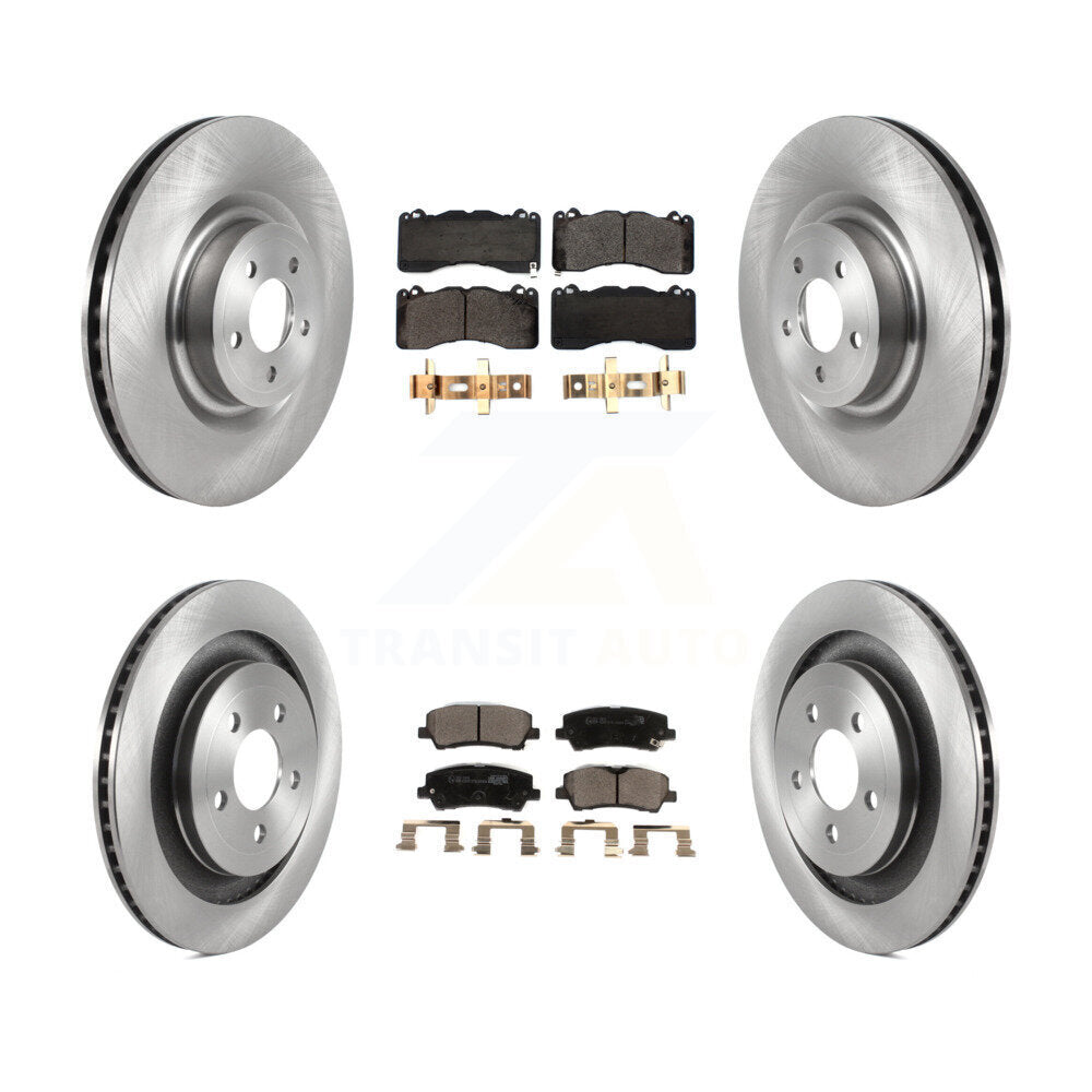 Front Rear Disc Brake Rotors Ceramic Pad Kit For Ford Mustang With Brembo Brakes