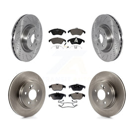 [Front+Rear] 2010-2011 Mercedes-Benz E550 Coupe Premium OE Brake Rotors & Ceramic Pads Kit For Max Braking