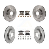 Front Rear Disc Brake Rotors And Ceramic Pads Kit For Nissan LEAF