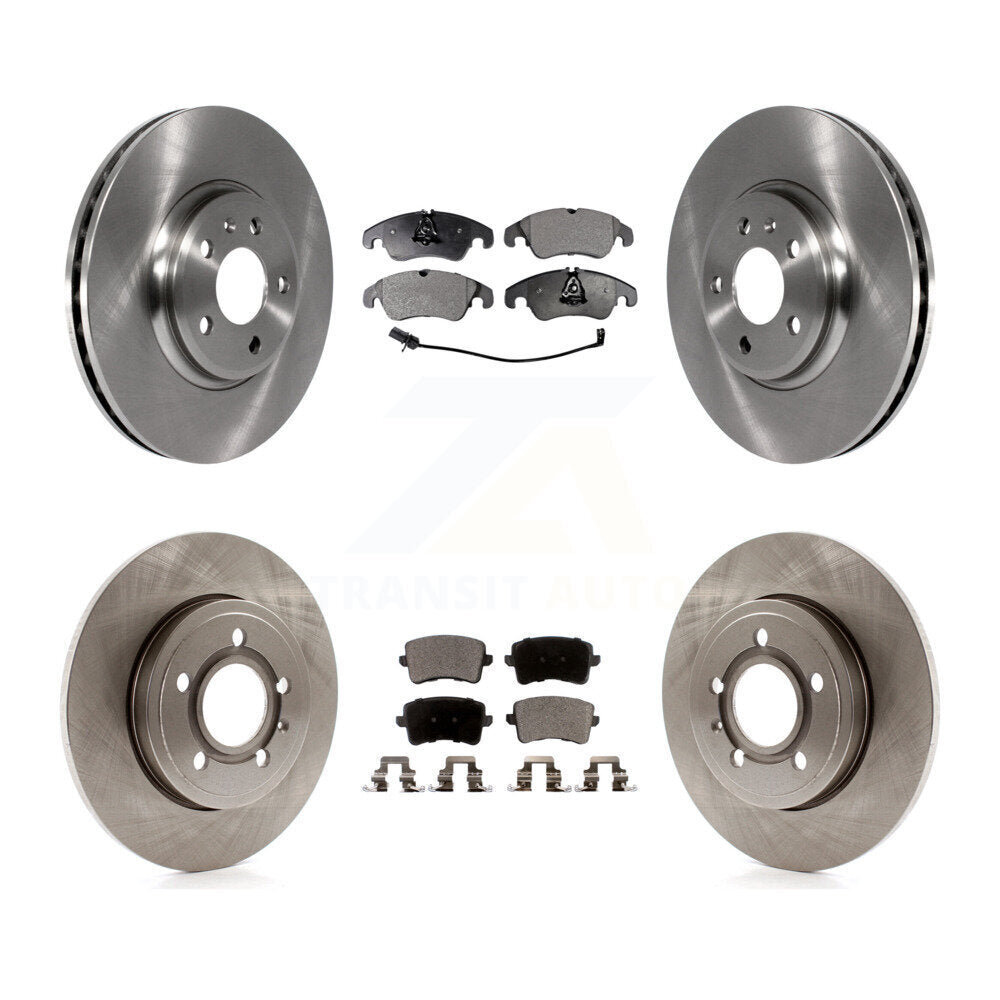 [Front+Rear] 2009 Audi A4 Quattro Sedan/Wagon Premium OE Brake Rotors & Ceramic Pads Kit For Max Braking
