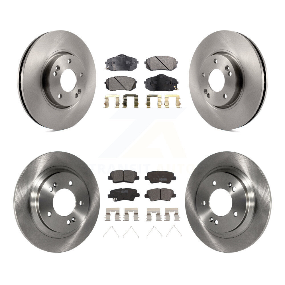 Front Rear Brake Rotors Ceramic Pad Kit For Kia Soul EV From Chassis VIN #160921