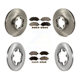 Front Rear Brake Rotor Ceramic Pad Kit For Ford Transit-350 HD With 6 Lug Wheels